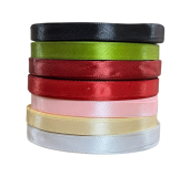 Стрічка декоративна атласна 7 кольорів 1 см