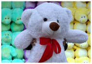 Большой плюшевый медведь 1 метр белый