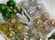 Новорічні кулі 4шт 10см