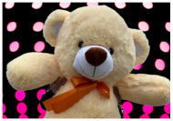 Большой плюшевый медведь 1,2 метр желтый